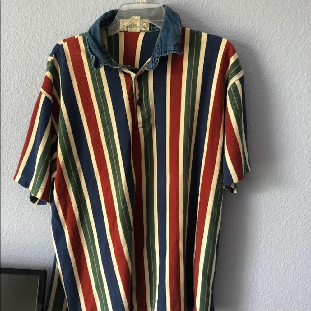🚨VINTAGE DENIM POLO SHIRT